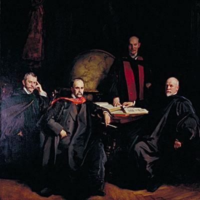 a portrait of the four founding physicians